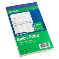 Adams DC4705 4 3/16" x 7 3/16" 2-Part Carbonless Sales Order Book
