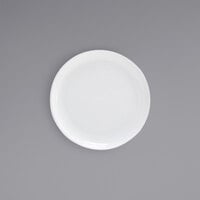 Front of the House DSP018WHP23 Harmony 7 1/2" Bright White Coupe Round Porcelain Plate - 12/Case