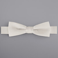 Henry Segal Ivory 1 1/2" (H) x 4 1/4" (W) Adjustable Band Poly-Satin Bow Tie