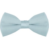 Henry Segal Light Blue 2" (H) x 4" (W) Wide Clip-On Poly-Satin Bow Tie
