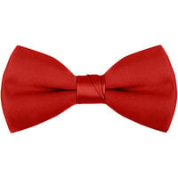Henry Segal Red 2" (H) x 4" (W) Wide Clip-On Poly-Satin Bow Tie