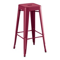 Lancaster Table & Seating Alloy Series Mulberry Outdoor Backless Barstool