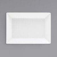Front of the House DAP081WHP23 Kyoto 7" x 5" Bright White Rectangular Porcelain Plate - 12/Case