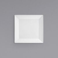 Front of the House DDP005WHP23 Kyoto 10 3/4" Bright White Square Porcelain Plate - 12/Case