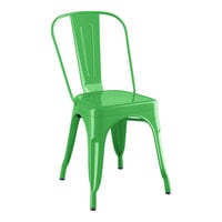 Lancaster Table & Seating Alloy Series Green Outdoor Cafe Chair