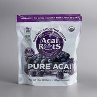 Acai Roots 3.5 oz Unsweetened Organic Acai Berry Puree Pouch - 64/Case
