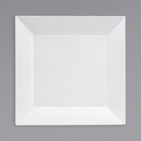 Front of the House DOS027WHP21 Kyoto 11 3/4" Bright White Square Porcelain Plate - 4/Case