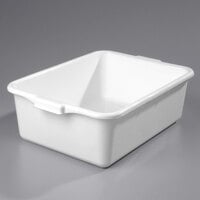 Vollrath 1527-05 Traex® 20" x 15" x 7" White High Density Polyethylene Bus Tub / Food Storage Box
