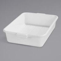 Carlisle N4401002 Comfort Curve 20" x 15" x 5" White Polyethylene NSF Bus Tub / Food Storage Box