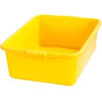 Carlisle N4401104 Comfort Curve 20" x 15" x 7" Yellow Polyethylene NSF Bus Tub