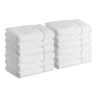 Lavex Premium 30" x 60" 100% Ring-Spun Cotton Bath Sheet 17 lb. - 12/Pack