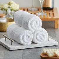 Lavex Luxury 16 inch x 30 inch 100% Combed Ring-Spun Cotton Hand Towel 4.5 lb. - 12/Pack