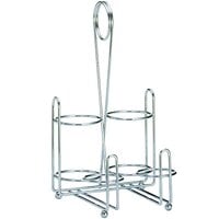 Tablecraft 594C Chrome Plated Wire Combination Condiment Rack - 5 1/4" x 9 3/4"