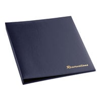 H. Risch RESBOOK-BL Blue Faux Leather Reservation Book