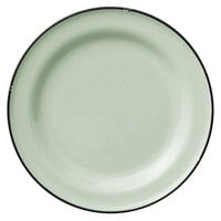 Luzerne Tin Tin by 1880 Hospitality L2104009119 6 3/4" Green Porcelain Plate - 24/Case