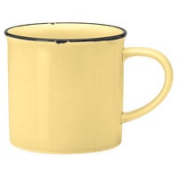 Luzerne Tin Tin by 1880 Hospitality L2103006560 14 oz. Yellow Porcelain Mug - 24/Case