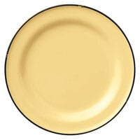 Luzerne Tin Tin by 1880 Hospitality L2103006119 6 3/4" Yellow Porcelain Plate - 24/Case