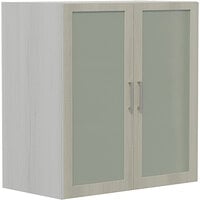 Safco MRGDCWAH Mirella 36" x 20" x 38" White Ash Display Cabinet with Glass Doors