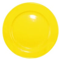 International Tableware CA-8-Y Cancun 9" Yellow Stoneware Rolled Edge Wide Rim Plate - 24/Case