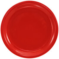 International Tableware CAN-7-CR Cancun 7 1/4" Crimson Red Stoneware Rolled Edge Narrow Rim Plate - 36/Case