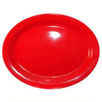 International Tableware CAN-14-CR Cancun 13 1/4" x 10 3/8" Crimson Red Stoneware Narrow Rim Platter - 12/Case