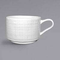 International Tableware DR-23 Dresden 9 oz. Bright White Porcelain Stacking Cup - 36/Case