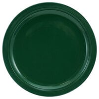 International Tableware CAN-16-G Cancun 10 1/2" Green Stoneware Rolled Edge Narrow Rim Plate - 12/Case
