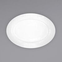 International Tableware DR-12 Dresden 10 1/8" x 7" Bright White Porcelain Platter - 12/Case