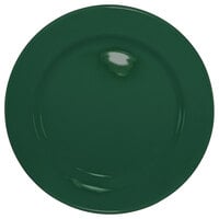 International Tableware CA-16-G Cancun 10 1/4" Green Stoneware Rolled Edge Wide Rim Plate - 12/Case