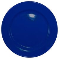 International Tableware CA-6-CB Cancun 6 5/8" Cobalt Blue Stoneware Rolled Edge Wide Rim Plate - 36/Case