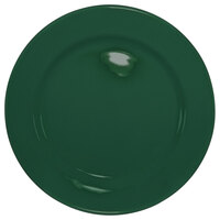 International Tableware CA-6-G Cancun 6 5/8" Green Stoneware Rolled Edge Wide Rim Plate - 36/Case
