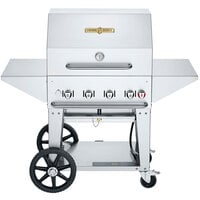Crown Verity MCB-30PRO Professional Series Liquid Propane 30 inch Mobile Outdoor Grill with Accessory Package