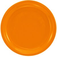 International Tableware CAN-16-O Cancun 10 1/2" Orange Stoneware Rolled Edge Narrow Rim Plate - 12/Case