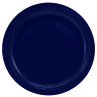 International Tableware CAN-6-CB Cancun 6 1/2" Cobalt Blue Stoneware Rolled Edge Narrow Rim Plate - 36/Case