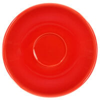 International Tableware CA-36-CR Cancun 5 1/8" Crimson Red Stoneware A.D. Saucer - 36/Case