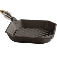 FINEX G10-10001 10" Octagonal Pre-Seasoned Cast Iron Grill Pan with Speed Cool Spring Handle