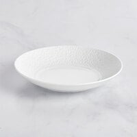Sant'Andrea Francia by 1880 Hospitality R4920000154 11" Bright White Embossed Wide Rim European Style Porcelain Bowl - 12/Case