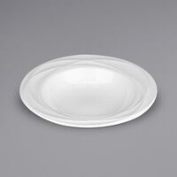 Sant'Andrea Pensato by 1880 Hospitality R4930000751 20 oz. Bright White Embossed Wide Rim Porcelain Pasta Bowl - 12/Case