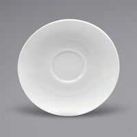 Sant'Andrea Queensbury by 1880 Hospitality R4650000500 6 1/4" Round Bright White Porcelain Saucer - 36/Case