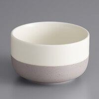 Luzerne Hamptons by 1880 Hospitality HO1820011WH 11 oz. White / Gray Speckle Porcelain Bowl - 36/Case