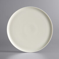 Luzerne Hamptons by 1880 Hospitality HO1801024WH 9 1/2" White / Gray Speckle Porcelain Coupe Plate - 24/Case