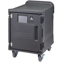 Cambro PCULCSP615 Pro Cart Ultra® Charcoal Gray Low Profile Electric Cold Food Holding Cabinet in Fahrenheit with Security Package - 110V