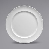 Sant'Andrea Cromwell by 1880 Hospitality W6030000149 10 1/4" Round Warm White Wide Rim Porcelain Plate - 12/Case