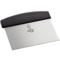 Mercer Culinary M18810P Millennia® 6" x 5" High Carbon Stainless Steel Dough Cutter / Bench Scraper with Black Handle