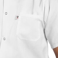 Uncommon Chef 0950 White Customizable Six Snap Cook Shirt - M