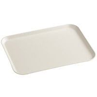 MFG Tray 304001-1661 15" x 20" Eggshell White Rectangle Fiberglass Cafeteria Tray - 12/Pack