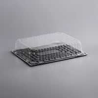 Choice 1/2 Size Low Dome Sheet Cake Display Container with Clear Dome Lid   - 25/Case