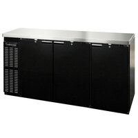 Continental Refrigerator BB79NPT 79" Black Solid Door Pass-Through Back Bar Refrigerator