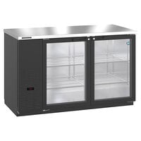 Hoshizaki BB59-G 59 1/2" Black Glass Door Back Bar Refrigerator