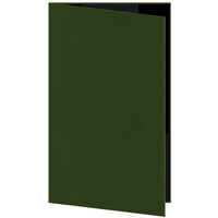 H. Risch 5000H-CRCC 5" x 9" Customizable Green Double Panel Check Presenter with Diagonal Pockets